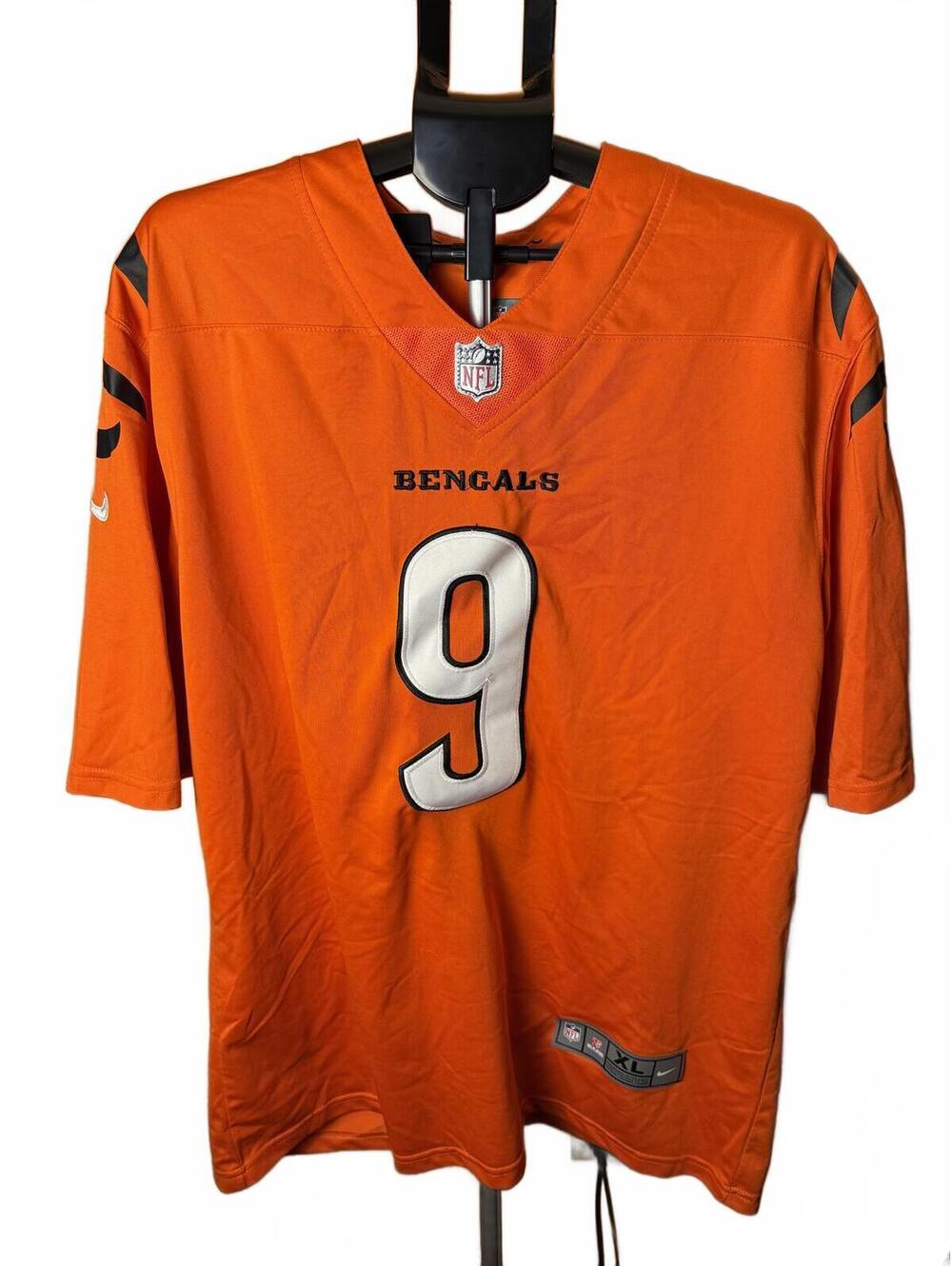 Nike Cincinnati Bengals Joe Burrow #9 NFL football Jersey Orange Sz XL